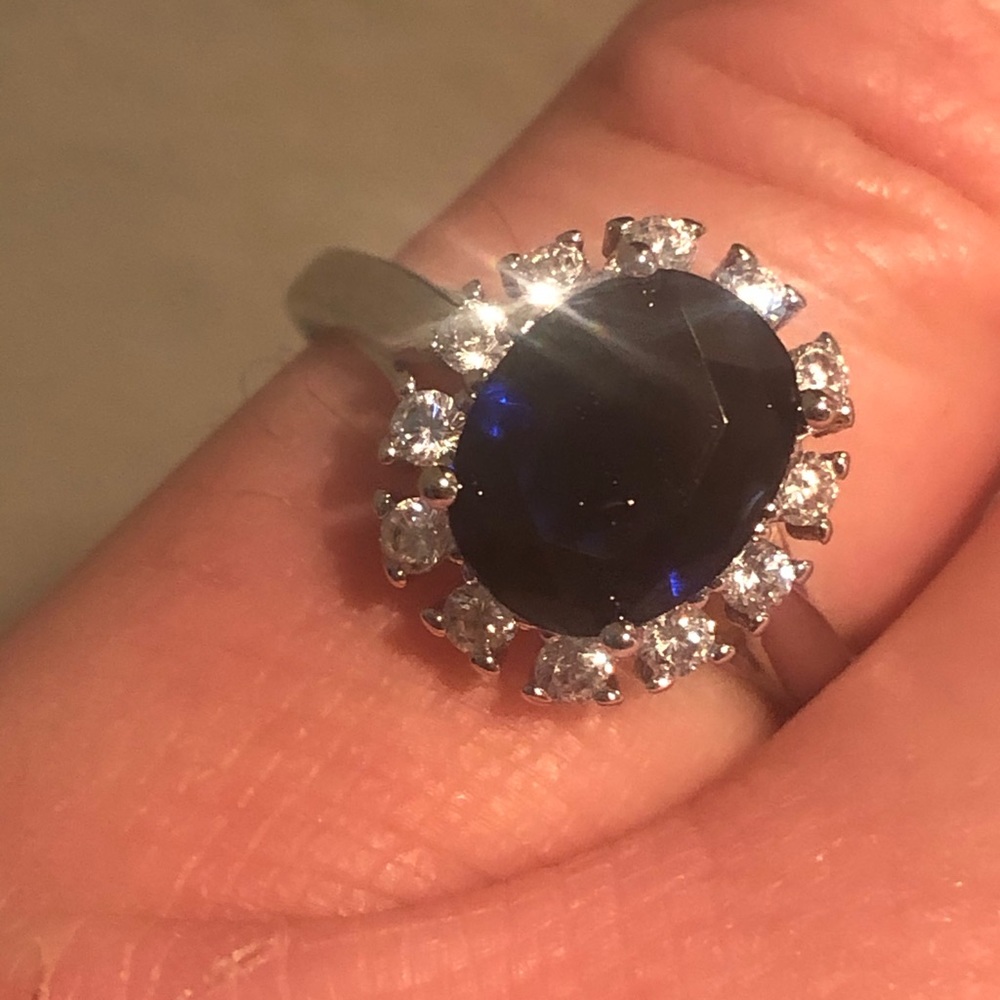 Kate Middleton Diana Sapphire Ring Natural Stone